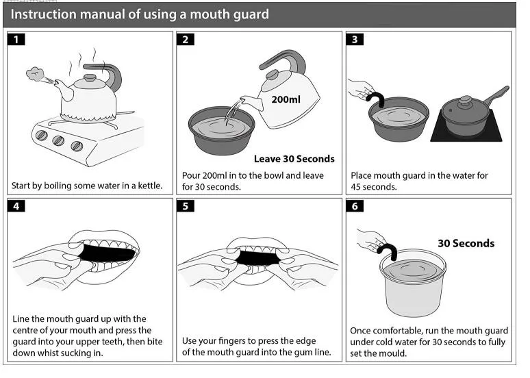 Qtmg-001 Wholesale Single Color Teeth Protector, MMA Boxing Football Sports Mouth Guard Gum Shield with Mouth Guard Box